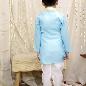 Boys Festive Fit - Yellow & Blue - Image 3