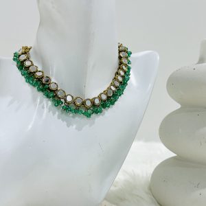 Noor Mirror Necklace - Green - Image 1