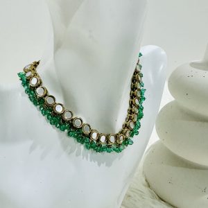 Noor Mirror Necklace - Green - Image 2