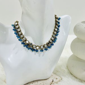 Noor Mirror Necklace - Blue - Image 1